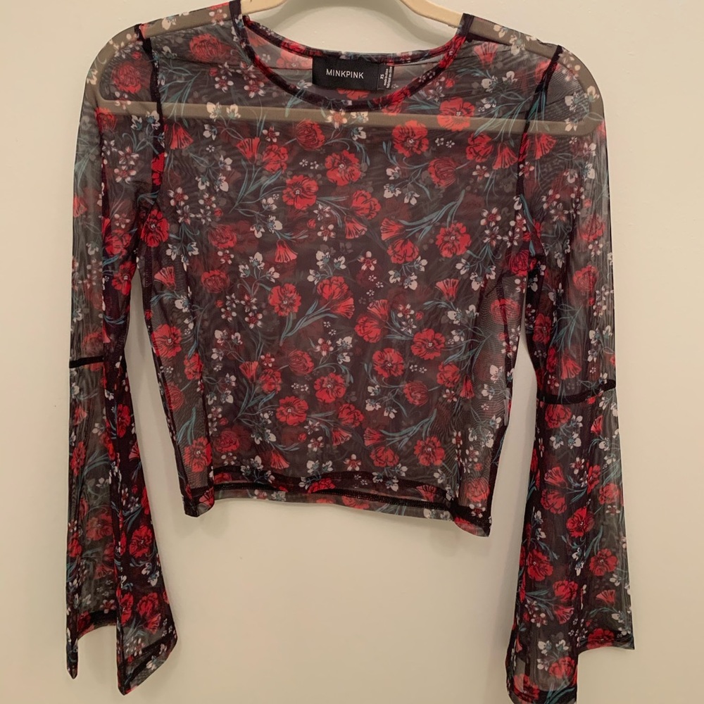 Floral See-Through Top